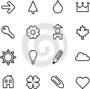 Set of illustrated icons