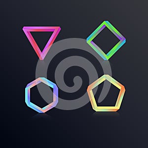 Set of impossible figures