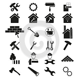 Set of improvement repair 24icons, rework, build