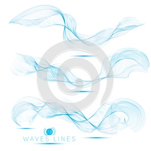 Set individual beautiful blend massive waves abstract background photo