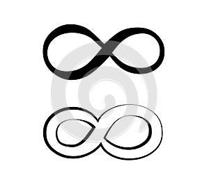 Set of infinity icon isolated on white background. Eternal, limitless. Future concept. Vector illustration