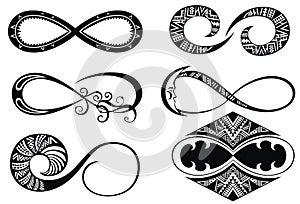 Set of Infinity love, forever symbols