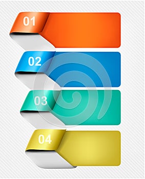 Set of info graphics banners with numbers