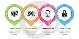 Set Infographic of city map navigation, City map navigation, Road traffic sign and Location on the globe. Business