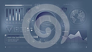 Set of infographic elements about e-payments and international transfers.