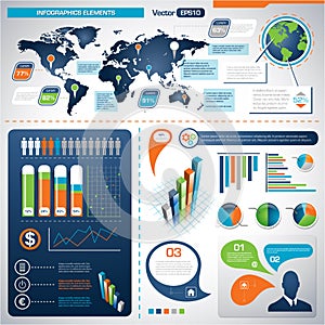 Set of Infographic Elements. Information Graphics