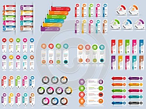 Set of infographic options vector design template. Can be used for workflow layout, data visualization photo