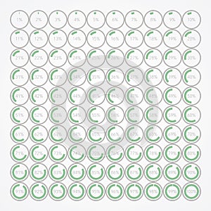 Set of infographic percentage bubbles