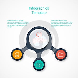 Set of infographic template layouts. Flow chart