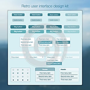 Set of infographic use rinterface UI template
