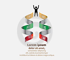 Set of infographics elements. Design concept for presentation, graph, diagram and chart. Vector illustration. EPS 10