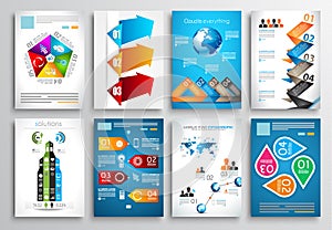 Set of Infographics, Flyer and Brochure Designs,