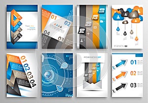 Set of Infographics, Flyer and Brochure Designs,