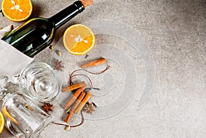 Set of ingredients for mulled wine