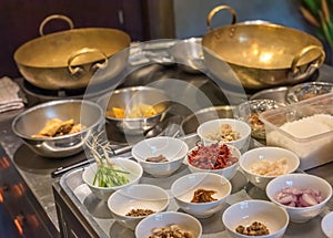 Set of ingredients for Thai cuisine cooking classes