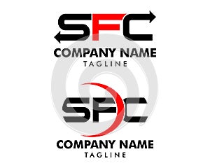 Set of Initial Letter SFC Logo Template Design