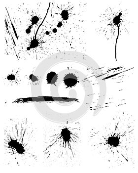 Set of ink blots
