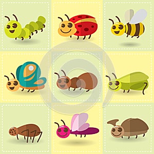 set of insects. Vector illustration decorative design