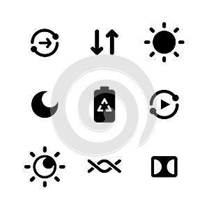 Set of interface black and white icons for web and mobile. Simple but perfect.