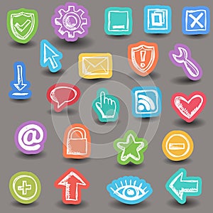 Set of internet web icons