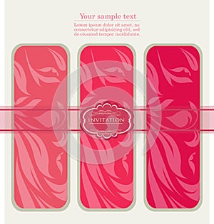 Set of invitation card vector