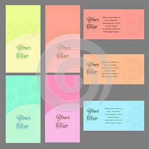 Set of invitations for holidays
