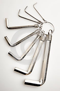 Set of iron metal allen keys