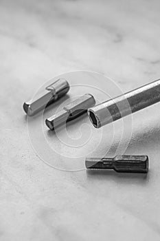 Set of iron steel nozzles for hand tools screwdriver furniture repair