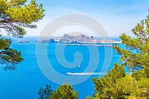 set of islands called Archipel de Riou near les Calanques national park, France photo