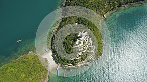 Set of islands in sea. Philippines.