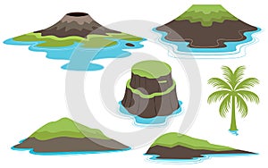 Set of Islands and Valcano