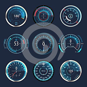 Car or automobile speedometer or odometer photo