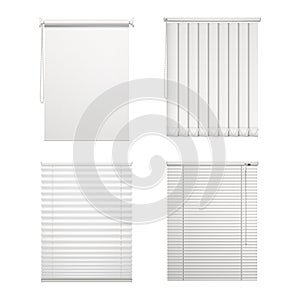 Set of isolated blinds or vector window louver