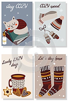 Set of isolated cards part 1 - vector illustration, eps