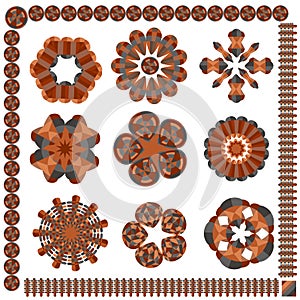 Set of isolated circular patterns