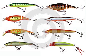 Set of isolated crank baits