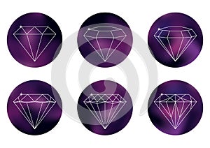 Set of isolated diamonds