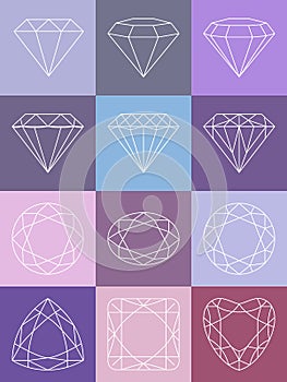 Set of isolated diamonds