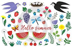 Set of isolated elements of summer