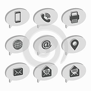 Set of Isometric business icons