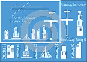 Set of isometric city buildings: private houses, skyscrapers, real estate, public buildings, hotels. Building Vector illustration.