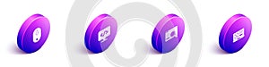 Set Isometric Computer mouse, Front end development, UI or UX design and icon. Vector
