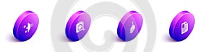 Set Isometric Filter setting, Search concept with folder, Data export and File document icon. Vector