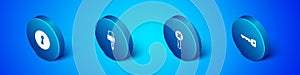 Set Isometric Keyhole, Wrong key, and Lock picks for lock picking icon. Vector