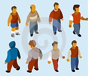 Set of Isometric People