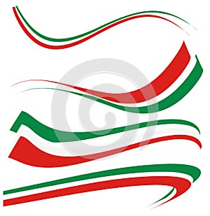 Set italian flag