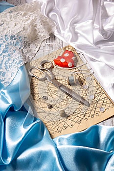 Set of items for cutting and sewing