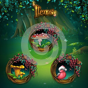 Set items for Shadowy forest GUI