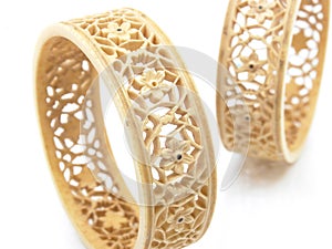 Set of ivory bangles