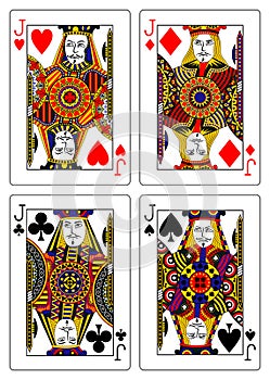 Set of jacks playing cards 62x90 mm